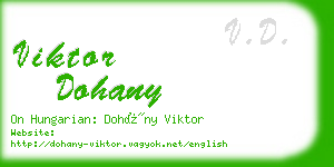 viktor dohany business card